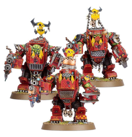 Dit is een afbeelding van het miniatuur Meganobz - Orks voor het spel Warhammer, te koop bij Tabletop Miniature Wargames spellenwinkel Speldorado in delft