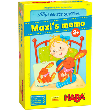 Mijn eerste spellen – Maxi’s memo – leerspel voor kinderen Vanaf 2 jaar