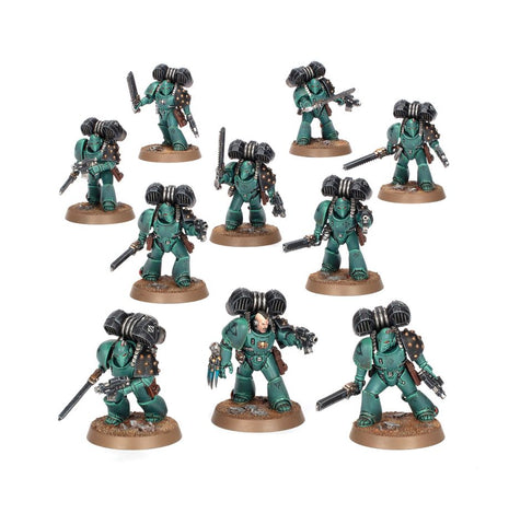 Dit is een afbeelding van het miniatuur Mkvi Assault Marines - Horus heresy voor het spel Warhammer, te koop bij Tabletop Miniature Wargames spellenwinkel Speldorado in delft