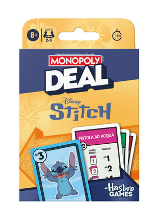 Monopoly Deal Stitch – gezellig kaartspel – 2 tot 4 spelers