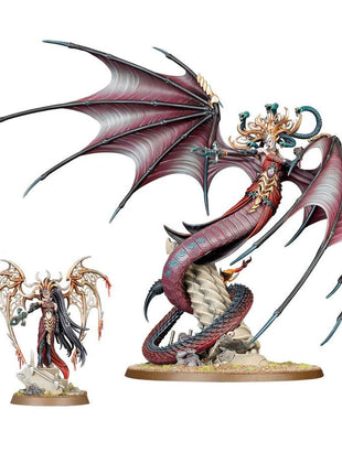 Dit is een afbeelding van het miniatuur Morathi - Daughters of Khaine voor het spel Warhammer, te koop bij Tabletop Miniature Wargames spellenwinkel Speldorado in delft