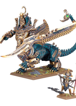 Dit is een afbeelding van het miniatuur Necrosphinx - Tomb Kings of Khemri voor het spel Warhammer, te koop bij Tabletop Miniature Wargames spellenwinkel Speldorado in delft