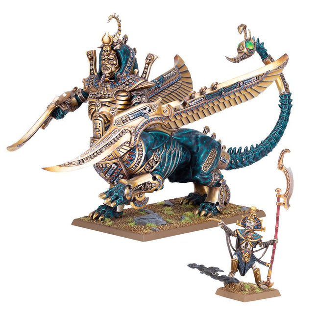 Dit is een foto van het spel Necrosphinx - Tomb Kings of Khemri te koop bij Speldorado Spellenwinkel Delft