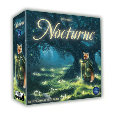 Speler plaatst spell token in Nocturne via biedmechaniek om een bos-tegel te claimen