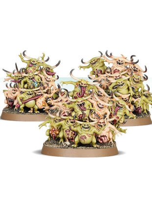 Dit is een afbeelding van het miniatuur Nurglings - Maggotkin of Nurgle voor het spel Warhammer, te koop bij Tabletop Miniature Wargames spellenwinkel Speldorado in delft