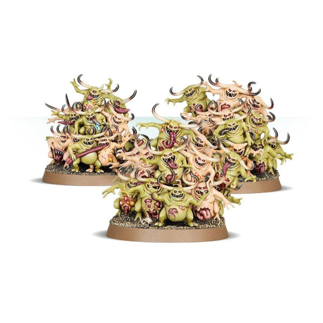 Dit is een afbeelding van het miniatuur Nurglings - Maggotkin of Nurgle voor het spel Warhammer, te koop bij Tabletop Miniature Wargames spellenwinkel Speldorado in delft