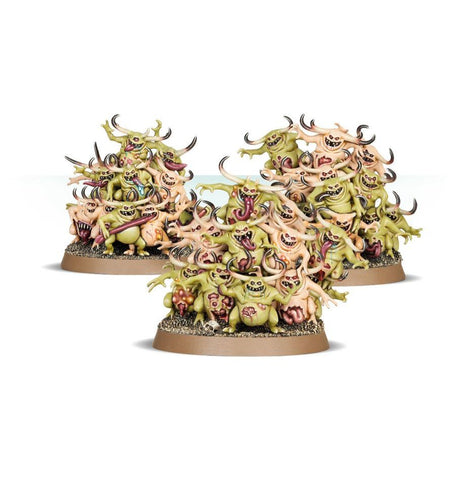 Dit is een afbeelding van het miniatuur Nurglings - Maggotkin of Nurgle voor het spel Warhammer, te koop bij Tabletop Miniature Wargames spellenwinkel Speldorado in delft