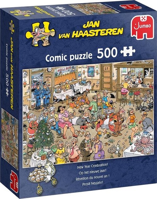Dit is een foto van het spel Op Het Nieuwe Jaar! , 500 stukjes te koop bij Speldorado Spellenwinkel Delft