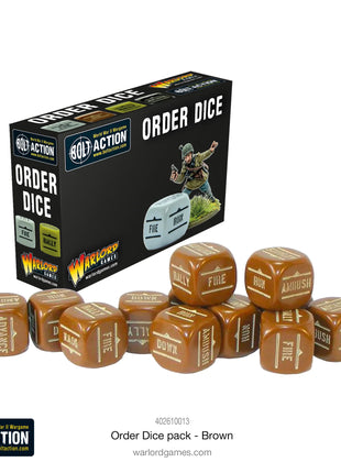 Orders Dice Pack - Brown voor Bolt Action - Generic g schaal 1:58 miniatuur