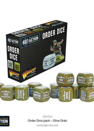 Orders Dice Pack - Olive Drab voor Bolt Action - Generic g schaal 1:58 miniatuur