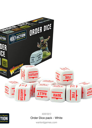 Orders Dice Pack - White voor Bolt Action - Generic g schaal 1:58 miniatuur