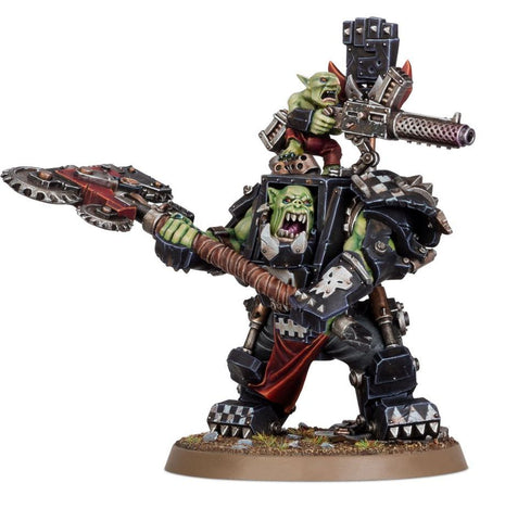 Dit is een afbeelding van het miniatuur Ork Warboss In Mega Armour - Orks voor het spel Warhammer, te koop bij Tabletop Miniature Wargames spellenwinkel Speldorado in delft
