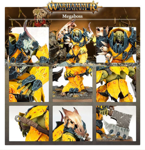 Dit is een afbeelding van het miniatuur Megaboss - Orruk Warclans voor het spel Warhammer, te koop bij Tabletop Miniature Wargames spellenwinkel Speldorado in delft