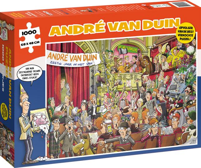 Dit is een foto van het spel André van Duin - Zestig Jaar in het Vak! te koop bij Speldorado Spellenwinkel Delft