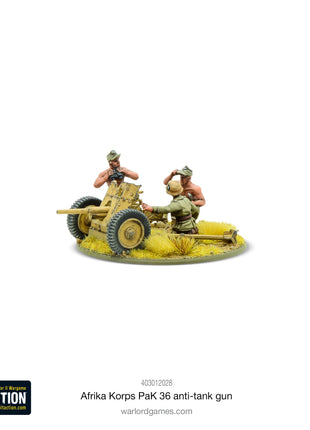 Dit is een foto van het spel Afrika Korps Pak 36 Light Anti-Tank Gun te koop bij Speldorado Spellenwinkel Delft