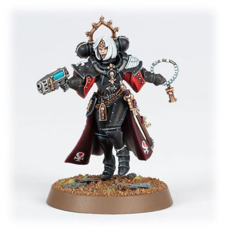 Dit is een afbeelding van het miniatuur Palatine- Adepta Sororitas voor het spel Warhammer, te koop bij Tabletop Miniature Wargames spellenwinkel Speldorado in delft