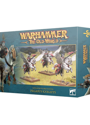Dit is een afbeelding van het miniatuur Pegasus Knights - Kingdom of Bretonnia voor het spel Warhammer, te koop bij Tabletop Miniature Wargames spellenwinkel Speldorado in delft