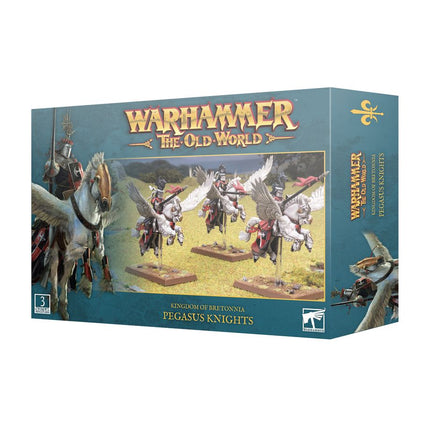 Dit is een afbeelding van het miniatuur Pegasus Knights - Kingdom of Bretonnia voor het spel Warhammer, te koop bij Tabletop Miniature Wargames spellenwinkel Speldorado in delft