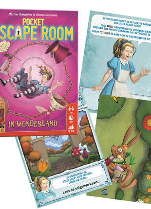 Dit is een foto van het spel Pocket Escape Room In Wonderland te koop bij Speldorado Spellenwinkel Delft