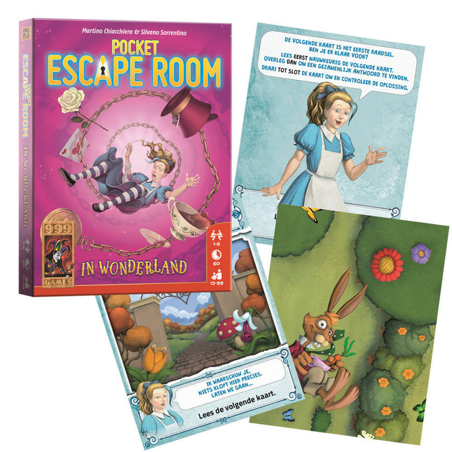 Dit is een foto van het spel Pocket Escape Room In Wonderland te koop bij Speldorado Spellenwinkel Delft