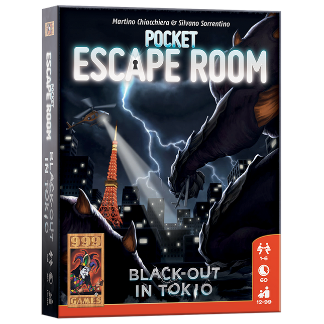 Dit is een foto van het spel Pocket Escaperoom Black-out in tokio te koop bij Speldorado Spellenwinkel Delft