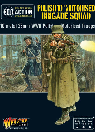 Polish 10th Motorised Brigade Squad voor Bolt Action - polen vehicle schaal 1:58 miniatuur