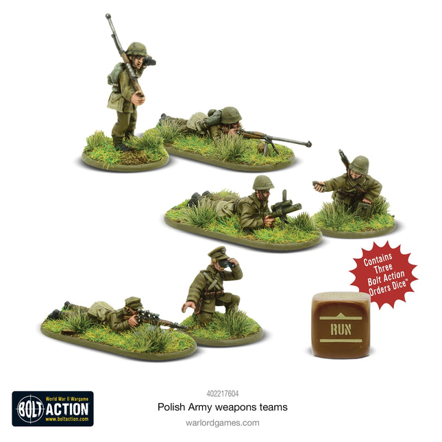 Dit is een foto van het spel Polish Army Weapons Teams te koop bij Speldorado Spellenwinkel Delft