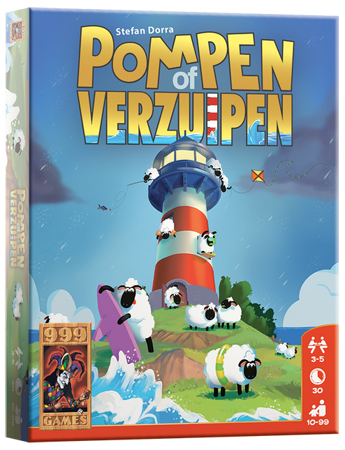 Dit is een foto van het spel Pompen of Verzuipen te koop bij Speldorado Spellenwinkel Delft