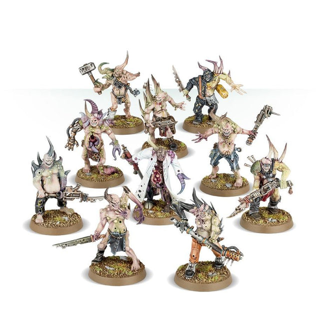 Dit is een afbeelding van het miniatuur Poxwalkers - Death Guard voor het spel Warhammer, te koop bij Tabletop Miniature Wargames spellenwinkel Speldorado in delft