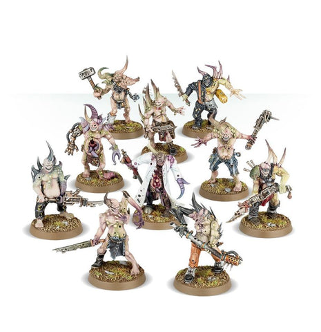 Dit is een afbeelding van het miniatuur Poxwalkers - Death Guard voor het spel Warhammer, te koop bij Tabletop Miniature Wargames spellenwinkel Speldorado in delft