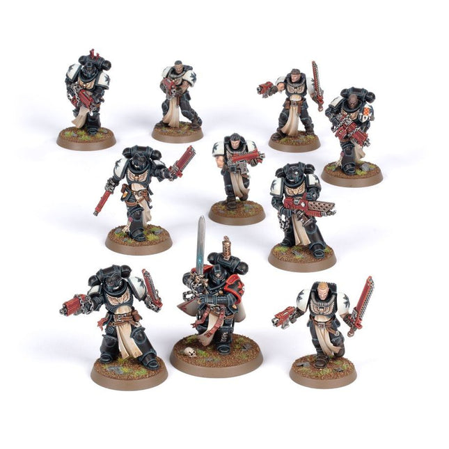 Dit is een foto van het spel Primaris Crusader Squad - Black Templars te koop bij Speldorado Spellenwinkel Delft