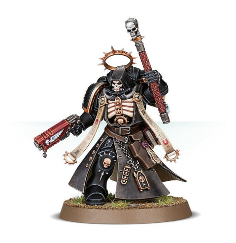 Dit is een afbeelding van het miniatuur Primaris Chaplain - Space Marines voor het spel Warhammer, te koop bij Tabletop Miniature Wargames spellenwinkel Speldorado in delft