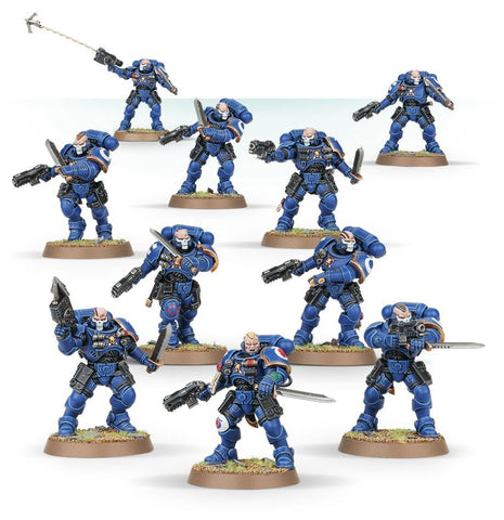 Dit is een afbeelding van het miniatuur Primaris Reivers - Space Marines voor het spel Warhammer, te koop bij Tabletop Miniature Wargames spellenwinkel Speldorado in delft