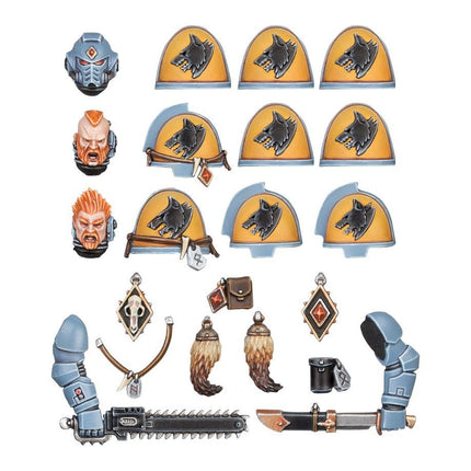 Dit is een afbeelding van het miniatuur Primaris Upgrades - Space Wolves voor het spel Warhammer, te koop bij Tabletop Miniature Wargames spellenwinkel Speldorado in delft