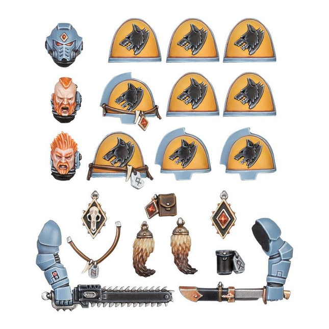 Dit is een afbeelding van het miniatuur Primaris Upgrades - Space Wolves voor het spel Warhammer, te koop bij Tabletop Miniature Wargames spellenwinkel Speldorado in delft