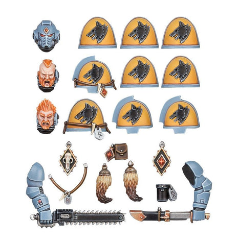 Dit is een afbeelding van het miniatuur Primaris Upgrades - Space Wolves voor het spel Warhammer, te koop bij Tabletop Miniature Wargames spellenwinkel Speldorado in delft