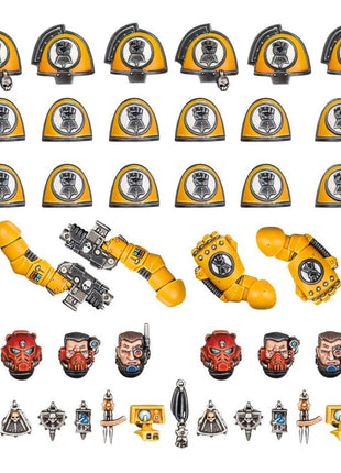 Dit is een afbeelding van het miniatuur Primaris Upgrades & Transfers - Imperial Fists voor het spel Warhammer, te koop bij Tabletop Miniature Wargames spellenwinkel Speldorado in delft