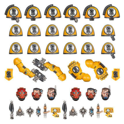 Dit is een afbeelding van het miniatuur Primaris Upgrades & Transfers - Imperial Fists voor het spel Warhammer, te koop bij Tabletop Miniature Wargames spellenwinkel Speldorado in delft