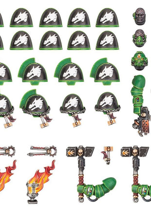 Dit is een afbeelding van het miniatuur Primaris Upgrades & Transfers - Salamanders voor het spel Warhammer, te koop bij Tabletop Miniature Wargames spellenwinkel Speldorado in delft