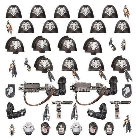 Dit is een afbeelding van het miniatuur Primaris Upgrades & Transfrs - Raven Guard voor het spel Warhammer, te koop bij Tabletop Miniature Wargames spellenwinkel Speldorado in delft