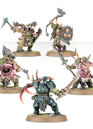 Dit is een afbeelding van het miniatuur Putrid Blightkings - Maggotkin of Nurgle voor het spel Warhammer, te koop bij Tabletop Miniature Wargames spellenwinkel Speldorado in delft