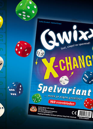 Qwixx: X-Change  bloks – gezellig dobbelspel – 2 tot 5 spelers
