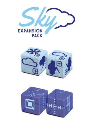 Dit is een foto van het spel Railroad Ink UItbreidingen Sky te koop bij Speldorado Spellenwinkel Delft