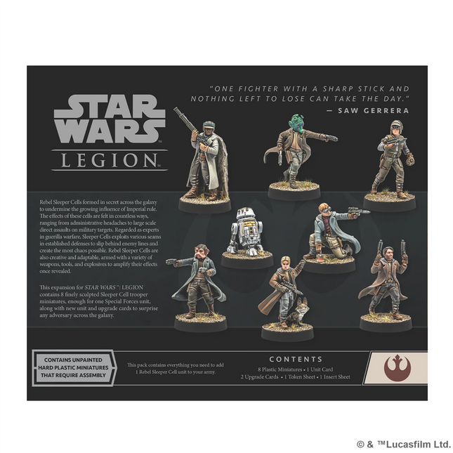 Dit is een foto van het spel Star Wars Legion Rebel Sleeper Cell Unit Expansion te koop bij Speldorado Spellenwinkel Delft