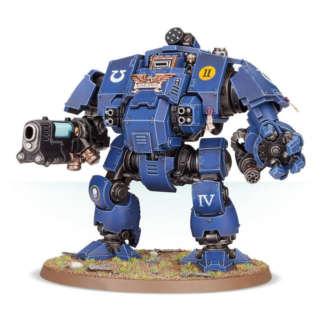 Dit is een foto van het spel Primaris Redemptor Dreadnought - Space Marines te koop bij Speldorado Spellenwinkel Delft