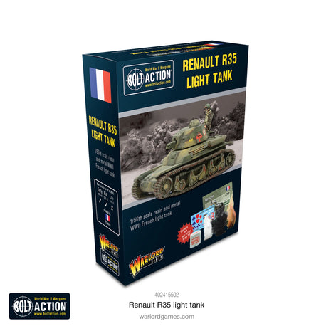 Renault R35 Light Tank voor Bolt Action - fransen vehicle schaal 1:58 miniatuur