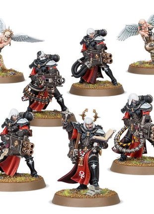 Dit is een afbeelding van het miniatuur Retributor Squad - Adepta Sororitas voor het spel Warhammer, te koop bij Tabletop Miniature Wargames spellenwinkel Speldorado in delft