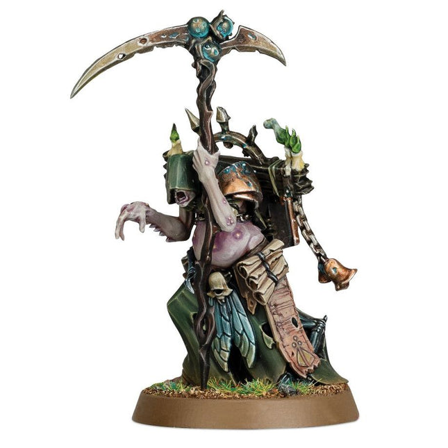 Dit is een foto van het spel Rotbringer Sorcerer - Maggotkin of Nurgle te koop bij Speldorado Spellenwinkel Delft