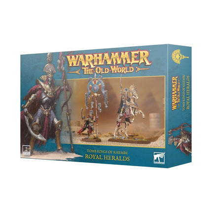 Dit is een afbeelding van het miniatuur Royal Heralds - Tomb Kings Of Khemri voor het spel Warhammer, te koop bij Tabletop Miniature Wargames spellenwinkel Speldorado in delft
