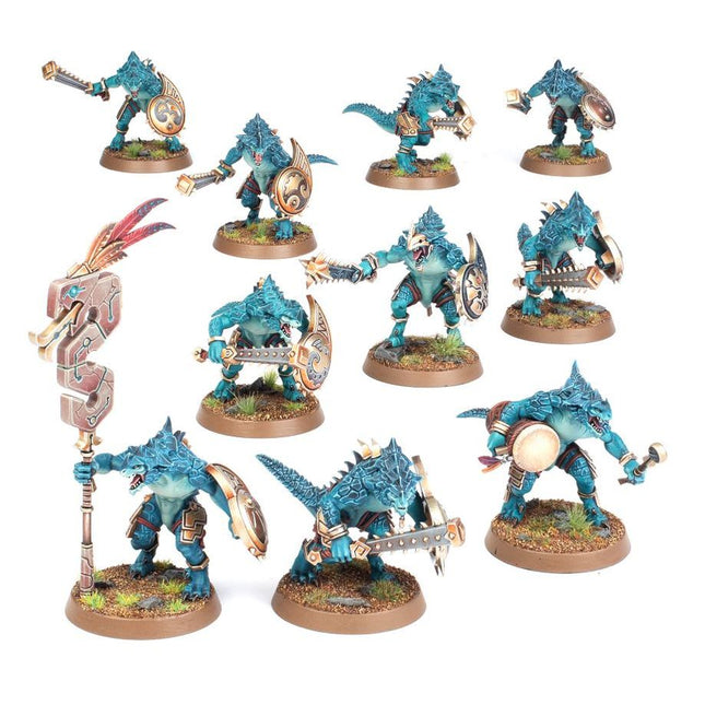 Dit is een foto van het spel Saurus Warriors - Seraphon te koop bij Speldorado Spellenwinkel Delft
